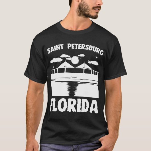 Sint-Petersburg, Florida - Skyway Bridge Design T-shirt (Voorkant)
