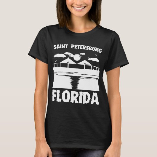 Sint-Petersburg, Florida - Skyway Bridge Design T-shirt (Voorkant)