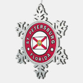 Sint-Petersburg Florida Tin Sneeuwvlok Ornament (Rechts)