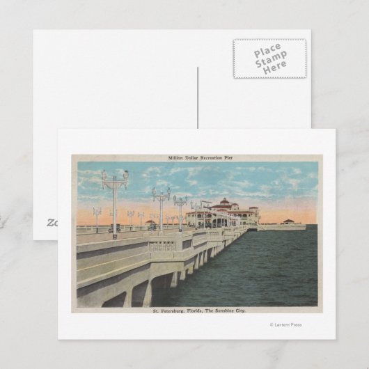 Sint-Petersburg, Florida - Uitzicht miljoen dollar Briefkaart (Voorkant / Achterkant)