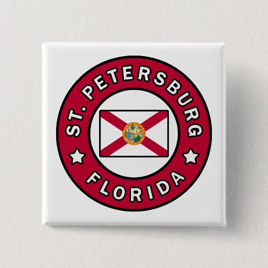 Sint-Petersburg Florida Vierkante Button 5,1 Cm (Voorkant)