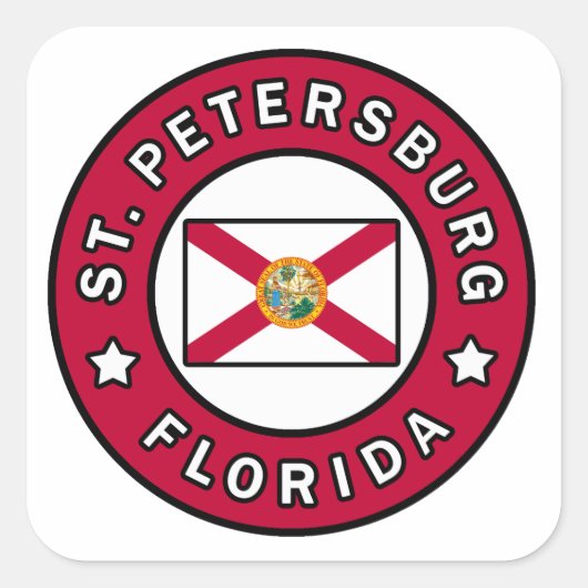 Sint-Petersburg Florida Vierkante Sticker (Voorkant)