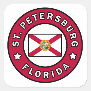 Sint-Petersburg Florida Vierkante Sticker