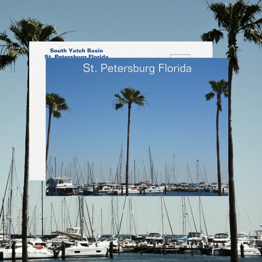 Sint-Petersburg Florida Yatch Basin Fotografisch Briefkaart
