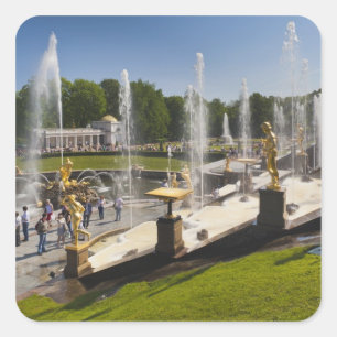Sint-Petersburg, Grand Cascade fonteinen Vierkante Sticker