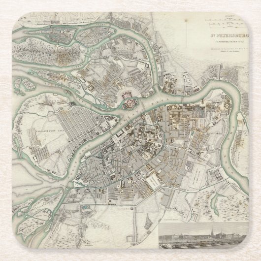 Sint-Petersburg Kartonnen Onderzetters (Voorkant)