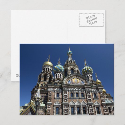 Sint-Petersburg kerk, Rusland Briefkaart (Voorkant / Achterkant)
