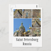 Sint-Petersburg-kerk van de Savior op het bloed Briefkaart (Voorkant / Achterkant)