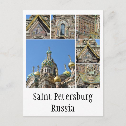 Sint-Petersburg-kerk van de Savior op het bloed Briefkaart (Voorkant)