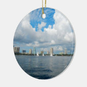 Sint-Petersburg Pier en Skyline Keramisch Ornament (Links)