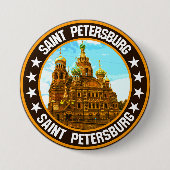 Sint-Petersburg Ronde Button 7,6 Cm (Voorkant)