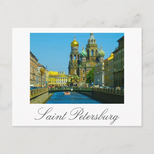 Sint-Petersburg Rusland Briefkaart (Voorkant)