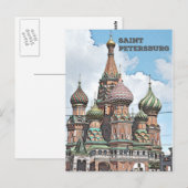 Sint-Petersburg, Rusland Briefkaart (Voorkant / Achterkant)