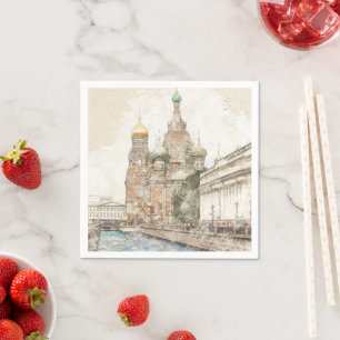 Sint-Petersburg Rusland Doek Servetten - Reizen
