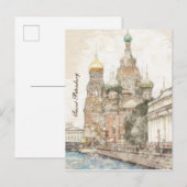 Sint-Petersburg, Rusland – Elegante aankondiging (Voorkant / Achterkant)