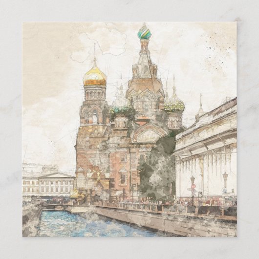 Sint-Petersburg, Rusland Huwelijksadvies Kaart (Voorkant)