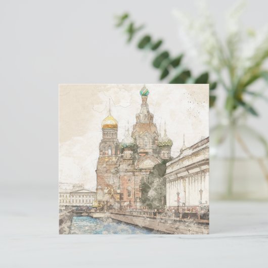 Sint-Petersburg, Rusland Huwelijksadvies Kaart (Staand voorkant)