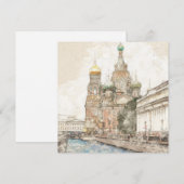 Sint-Petersburg, Rusland Huwelijksadvies Kaart (Voorkant / Achterkant)