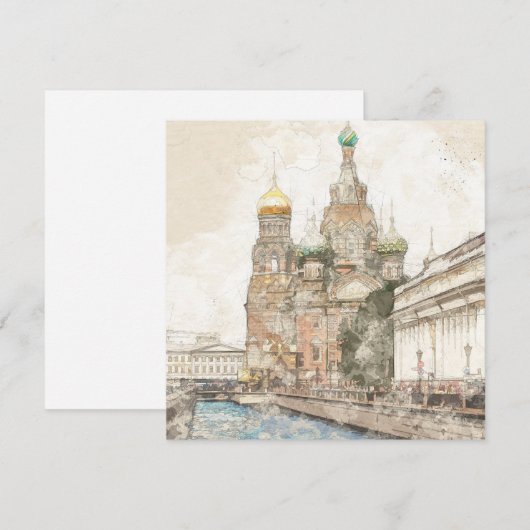 Sint-Petersburg, Rusland Huwelijksadvies Kaart (Voorkant / Achterkant)