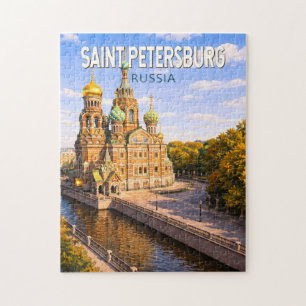 Sint-Petersburg Rusland Illustratie Reis Kunst Legpuzzel
