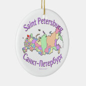 Sint-Petersburg Rusland Kaart Ornament (Rechts)