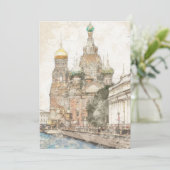 Sint-Petersburg Rusland Kerstkaart – Winterstad (Staand voorkant)