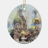 Sint-Petersburg Rusland kerstversiering Keramisch Ornament (Links)