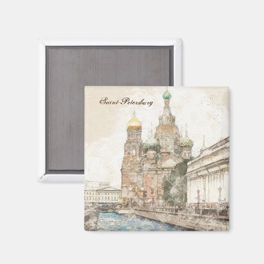 Sint-Petersburg, Rusland Magneet (Voorkant / Achterkant)