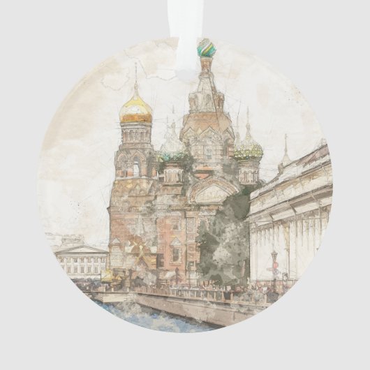 Sint-Petersburg Rusland Ornament – Reissouvenir (achterkant)