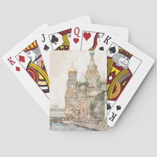  Sint-Petersburg, Rusland Pokerkaarten (Achterkant)