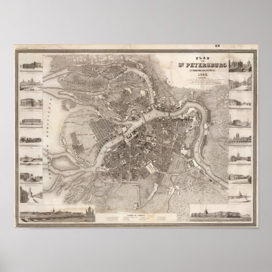 Sint-Petersburg, Rusland Poster (Voorkant)