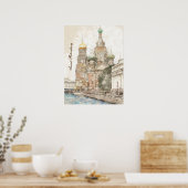 Sint-Petersburg Rusland Poster – Vintage Travel (Keuken)