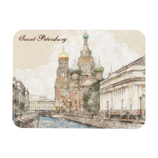 Sint-Petersburg Rusland souvenirmagneet – Schilder Magneet (Horizontaal)