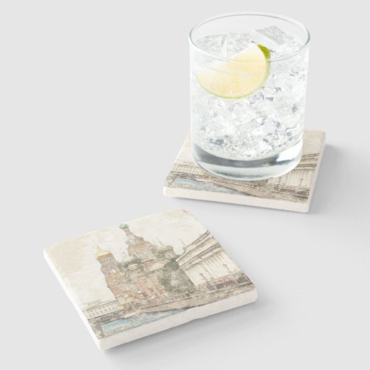 Sint-Petersburg, Rusland Stenen Onderzetter (Zijkant)