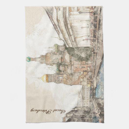 Sint-Petersburg, Rusland Theedoek (Verticaal)