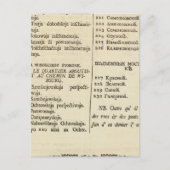 Sint-Petersburg, Rusland Titel Pagina Index 3 Briefkaart (Voorkant)