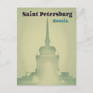 Sint-Petersburg Rusland vintage reisprent Briefkaart