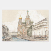 Sint-Petersburg Rusland Wrapping Paper – Elegant (Voorkant 2)