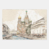 Sint-Petersburg Rusland Wrapping Paper – Elegant (Voorkant)