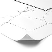 Sint-Petersburg, Rusland (zwart op wit) Poster (Hoek)