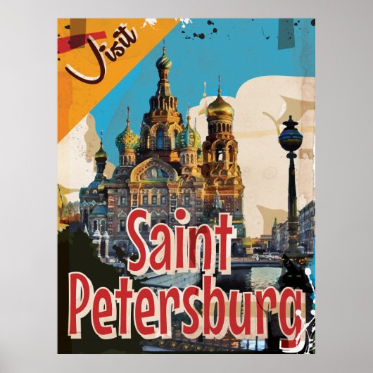 Sint-Petersburg, Russisch Vintage-Poster Poster (Voorkant)