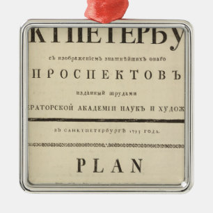 Sint-Petersburg, Russische titelpagina Metalen Ornament