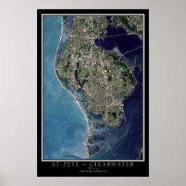 Sint-Petersburg - Satellietkaart van Clearwater Fl Poster