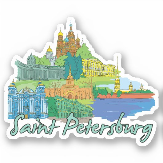 Sint-Petersburg Sticker (Voorkant)