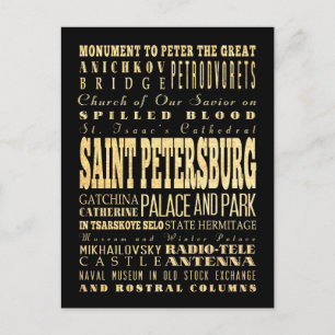 Sint-Petersburg Typografische kunst Briefkaart