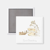 Sint-Petersburg Uitzicht landschap Magnet (Voorkant / Achterkant)