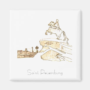 Sint-Petersburg Uitzicht landschap Magnet