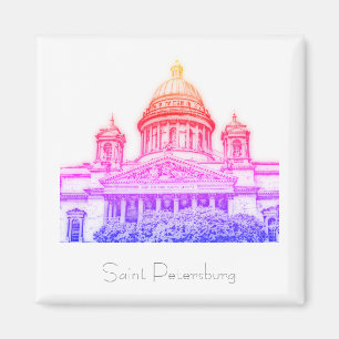 Sint-Petersburg Uitzicht landschap Magnet