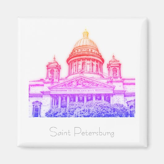 Sint-Petersburg Uitzicht landschap Magnet (Voorkant)