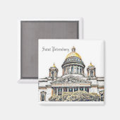 Sint-Petersburg Uitzicht landschap Magnet (Voorkant / Achterkant)